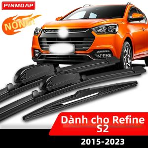 Lưỡi Gạt Nước Kính Chắn Gió PINMOAP Cho JAC Refine S2 2015-2023 Bộ Phận Thay Thế Cao Su Im Lặng Liền Mạch Bộ Phận Gạt Nước Phía Trước