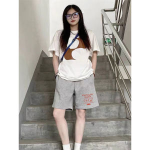 Quần Short Ống Rộng Cạp Cao Mùa Hè 2025 Phong Cách Mới Rộng Rãi Thẳng Quần Dài Vừa Phải Cỡ Lớn Quần Thể Thao Mỹ