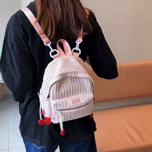 Homer Megan Korean Style Minimalist Backpack for Women and Students Fresh Girl Schoolbag Female Junior High School Student Small Backpack Simple Travel Backpack for College and Students