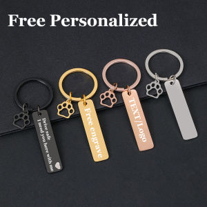 Personalized Keychain With Name Custom Paw Keychain Gifts Drive Safe Keyring