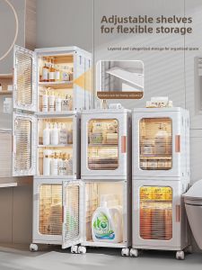 MMZECE | Waterproof No-assembly Narrow Gap Multi-level Bathroom Storage Cabinet