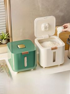 New 2025 Home Use Rice Bucket Sealed Anti-Insect Moisture Proof Rice Flour Storage Container Food Grade Anti-Worm Rice Box
