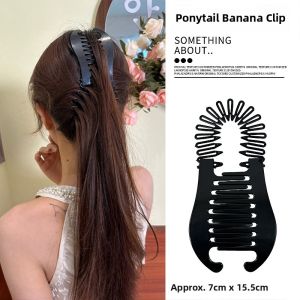 Large Size Banana Hair Clip Womens Stylish Vertical Hair Gripper 2024 New Fashion High End Hair Accessories Hair Card