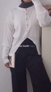 Vintage House Orchic Angular Cardigan (Cardigan Rajut Korean Style)