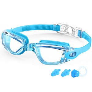 Kính Bơi Chống Sương Mù Clear Vision Kính Bơi Có Thể Điều Chỉnh Chống Nước Với Kẹp Tai Cho Nam Giới - Khung Silicon