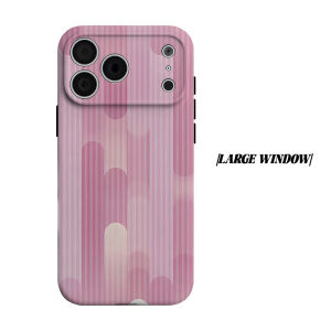 Pink Vertical Stripes Phone Case for iPhone 18 17 16 15 14 13 12 11 Air Pro Max Plus Double-layer Cover