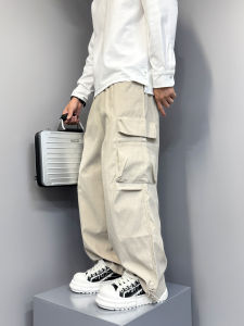 Quần Ống Đứng Rộng Rãi Màu Trơn Mùa Thu 2025 Quần Công Sở Nam Phong Cách Hàn Quốc Có Túi Lớn Quần Thường Ngày Thoải Mái Thoáng Khí