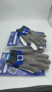 Baru 1 Buah Potong Stainless Steel Tahan Sarung Tangan Keselamatan Kerja Sarung Tangan Mesh Logam Anti untuk