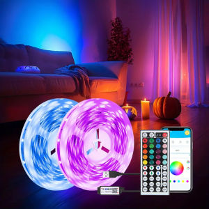 Điều Khiển Từ Xa Bluetooth Dây Đèn LED Ánh Sáng 1M-5M RGB Băng Để Trang Trí Phòng Đèn Nền Tivi Giáng Sinh 5050 SMD Đổi Màu Thiết Bị Thông Minh