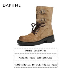 Daphne | Retro Utility Caramel Medium Boot