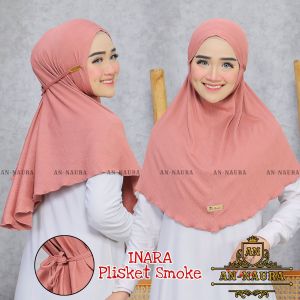 Inara bergo plisket smoke jersey - hijab prisket smok - jilbab jersey