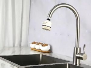 Vòi rửa chén nóng lạnh inox 304kiểu dáng tròn xoay 360 độ vòi chậu rửa bát cao cấp