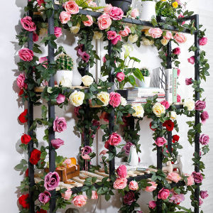 Wolf.id Tanaman Hias Rambat Artificial Rose Flower Bunga Mawar Juntai Gantung Dinding BISA COD - Tanaman Hias Plastik Kualitas Import dengan Harga Termurah