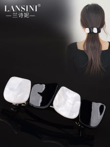 กิ๊บติดผมอะซิเตทสไตล์เกาหลีสำหรับผู้หญิง กิ๊บติดผมแบบเรียบง่ายและสง่างามสำหรับคุณแม่ ตกแต่งผมแบบม้าหางแบน