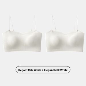 miiow | Cat Woman Seamless Backless Bralette Womens 2024 New Inner Wear Anti-Light Integrated Chest Pad Tube Top Vest