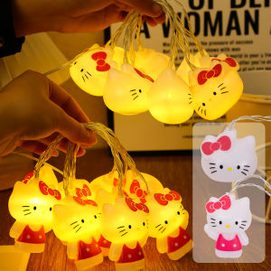 2M/10LED Cute Hellokitty LED Light String Cartoon Kt Cat Girl Heart Room Bedroom Decoration Atmosphere Light Home Garden Decoration Light String