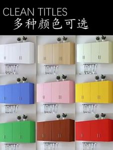 4 Doors Large-capacity Wall Cabinet Kitchen Cabinet Cupboar Kabinet dapur Hanging cabinet Kitchen Balcony Cabinet Storage 壁柜