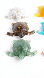 1PC Natural Crystal Stone sea turtle Statue Reiki Stone Tortoise Figurine Amulet Fengshui Sculpture for Home Office Decoration S
