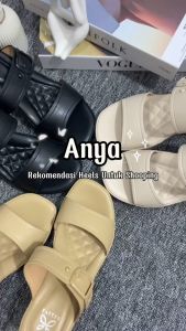 Heliva Anya Sandal Heels Wanita Casual Sol 8cm Hak Tebal Strap Buckle HV1898