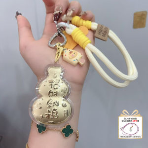 999 Gold Honeymoon Gift Lucky Gourd Mobile Phone Chain Key Ring Bag Pendant Festive Creative Cartoon Style Wealth Attraction