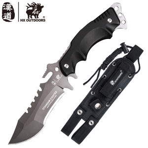 HX OUTDOORS TRIDENT D-123 Tactical Knife 24CM 232g 440C สแตนเลส มีความแข็งสูง 58Hrc EDC ผู้ใช้เพื่อการป่าและการตลาด บริเวณ 440C ที่สร้างขึ้นในสหรัฐอเมริกา