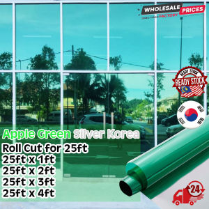 Free Installation Tools Apple Green Silver Korea Roll Cut Size Untuk 25ft/50ft/100ft/Tinted Rumah/Tinted Building/Window Tinted/Siap Potong Tinted Film/ Tinted Direct Factory/ Wholesale Tinted Seller/ Factory Tinted Malaysia/