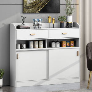 Modern Minimalist Sliding Door Super Thin 25cm Tea Water Cabinet Multi-Function Storage Side Table Restaurant Edge Cabinet