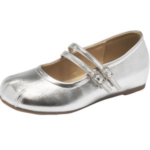 Agsdon | Silver Ballet-style Mary Jane Shoes for Women