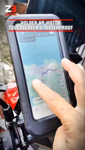 Holder HP Sepeda Motor Waterproof Anti Air Rotasi 360 Derajat Stand Anti Air Pasang di Spion Stang Motor Anti Basah