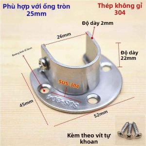 gumahus | Đế Hỗ Trợ Gắn Đặt Ống Tròn Inox 304