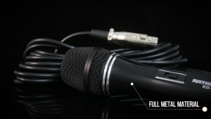 RAYHAYES Dynamic Wired Microphone Handheld Microphone with 5 Meter Audio Cable for Karaoke Performance