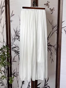 Comfortable Summer Loose Wide Leg Pants Inner Match Flowing Light Sutra Cheongsam Underwear Natural Waist Thin Material