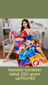 HANDUK KARAKTER ANAK BESAR TERMURAH 70 x 140 cm