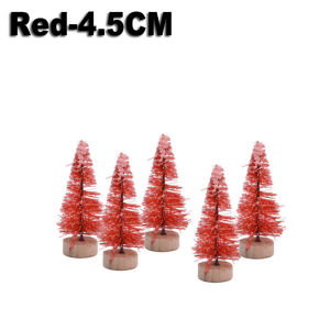 50PCS Mini Christmas Tree Sisal Silk on Cedar Pine Christmas Tree Christmas Window Decoration Christmas Desktop Decoration