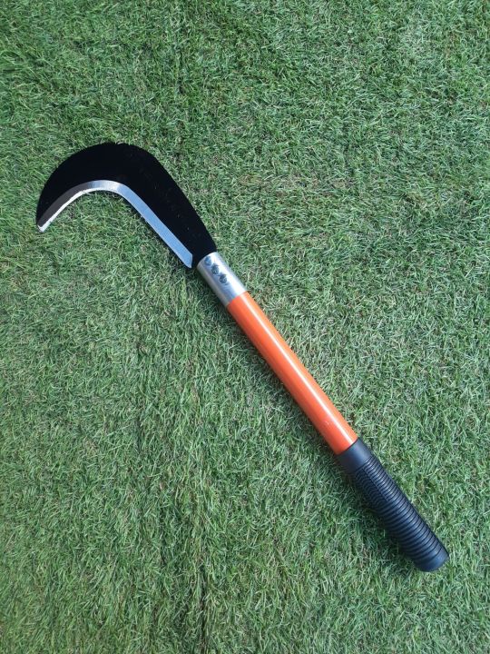 เคียวปากนกแก้ว เหล็กแมงกานีสแท้ ใบมีดใหญ่ 20.5 นิ้ว สำหรับถางหญ้า