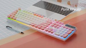 Bàn Phím YINDIAO K600 Giả Cơ Nút Tròn Nhiều Màu Sắc Và Có Đèn Led Xuyên Phím Chuyên Game