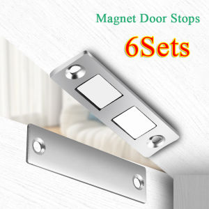 6/1Sets Magnetic Cabinet Catches Magnet Door Stops Door Closer Cabinet Catches With Screw For Closet Cupboard Furniture Hardware