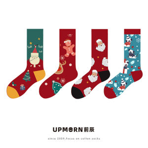 UPMORN | Christmas Cartoon Snowman Decorative Winter Socks Crew