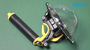 TELESIN 30M Dome Port Waterproof Housing Case + Floating Hand Grip Trigger for GoPro HERO 13 12 11 10 9 BLACK