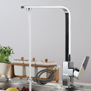 Square Kitchen Faucet 360 Rotation Hot Cold Water Mixer Tap Basin Water Crane Tap For Kitchen Bathroom Taps Deck Mount