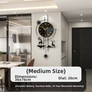 Luxurious Home Decor Clock Hole-Free Installation