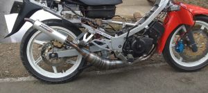 knalpot satria 2tak tipe kolong BM power suara garing