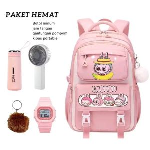 BANYAK BONUSNYA Tas ransel anak perempuan LABUBU 5in1 tas anak remaja tas ransel