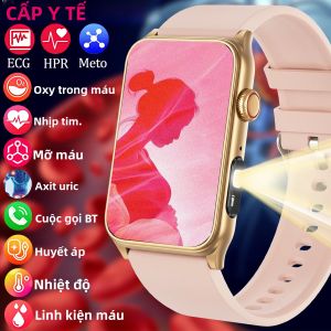 Đồng Hồ Thông Minh Cấp Y Tế Mới 2025 Dành Cho Xiaomi - Đồng Hồ Thông Minh Theo Dõi Sức Khỏe Với Đường Huyết Oxy & Theo Dõi Áp Suất Đồng Hồ Thể Thao Nam Tương Thích Với Android iOS