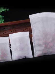 White Non-Woven Drawstring Teabag Traditional Chinese Medicine Bag Tisanes Bag Medicine Powder Bags Sachet Sachet Sachet Empty Bag Inner Bag
