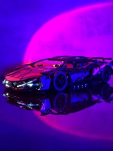 Lamborghini Building Blocks Racing Car Toys Big Size Model Gift for Boys toy with remote conrol light