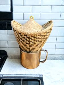 หวดนึ่งข้าวเหนียวจิ๋วขนาด7นิ้วครบชุด3ชิ้น