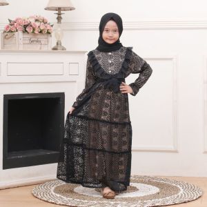 baju anak muslim gamis perempuan 3-12 tahun dress classic kondangan lebaran 2023