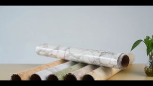 PVC multi-function Self Adhesive Kitchen Oil Proof Waterproof Sticker ProofMarble Wallpaper Granite Style for Table Furniture Cabinet Bathroom Kitchen Wallpaper Wall Stickers