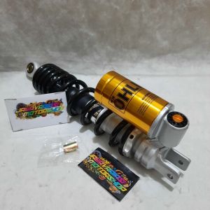 Shockbreaker Shock Single Model O-Hlins Tabung Bawah 310mm 330mm Matik Pnp Vario/ Mio/ Beat/ Scoopy/ Fino/ Lexi/ Aerox125/ Xeon/ Spacy/ Genio/ Xride/ Spin/ Gear Dll